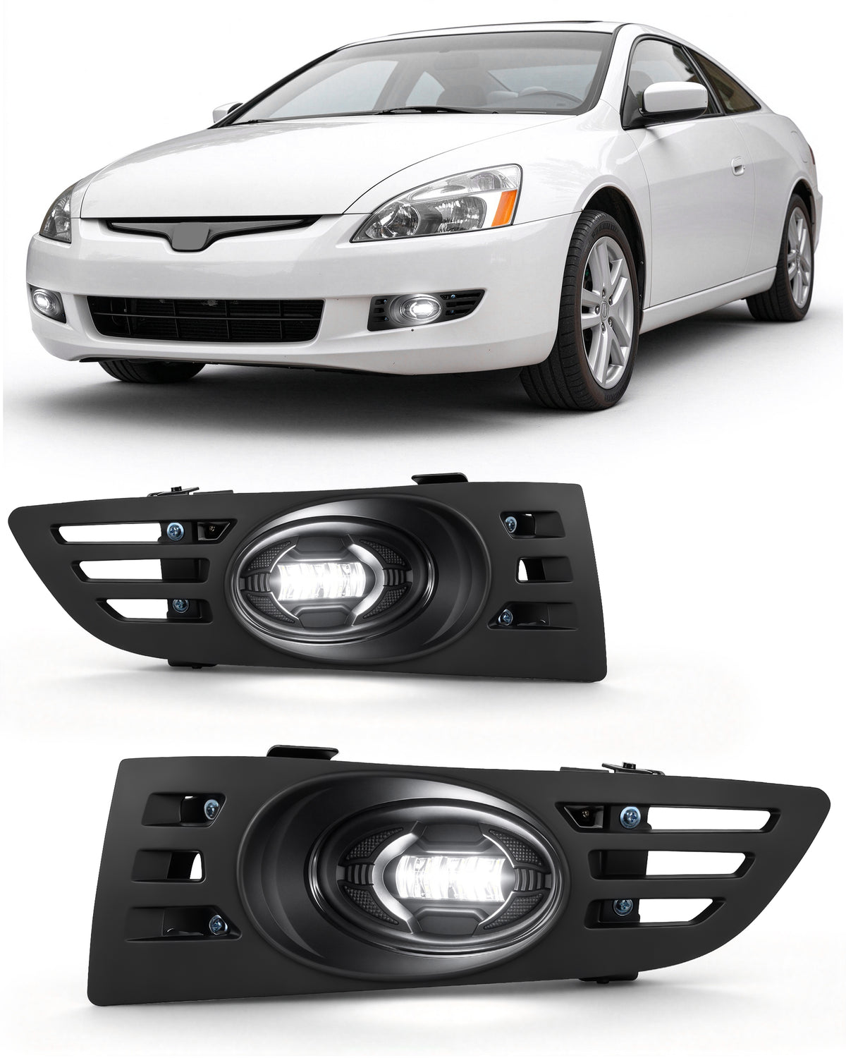 DOT approved LED Fog Lights for  2003-2005 Honda Accord 2 Door Coupe