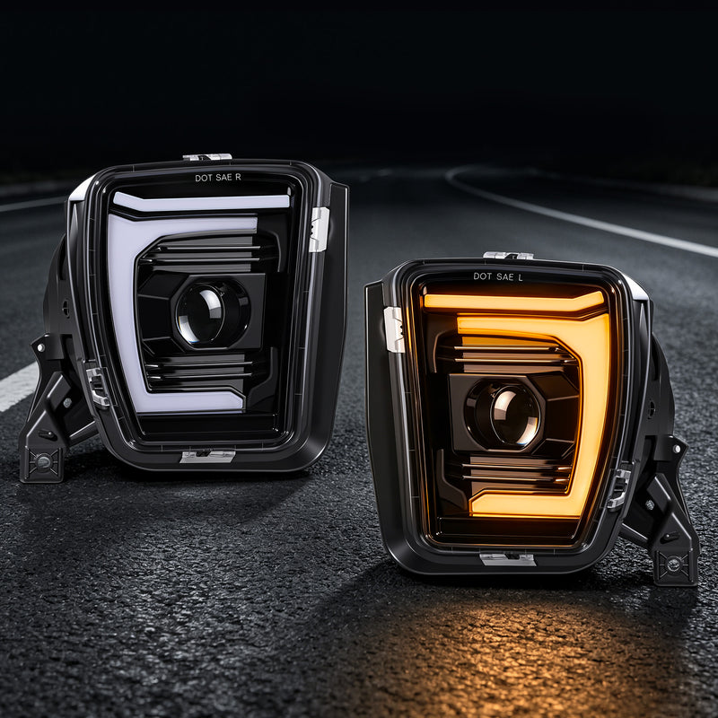 DOT Approved Sequential LED Fog Lights with Startup Animation for 2013-2018 Ram 1500 Clear Lens IP67 Waterproof Plug & Play 1 Pair-1