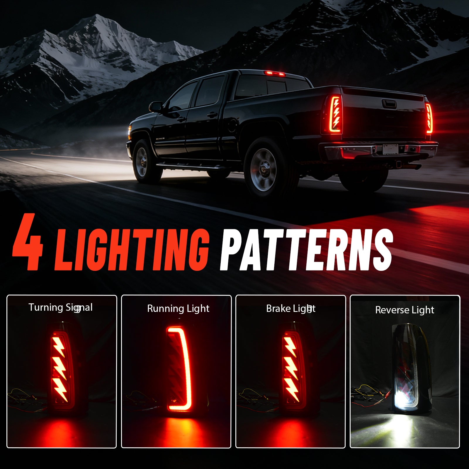 OKSIWA Upgraded Sequential LED Tail Lights for 1999-2002 Chevy Silverado 1500/2500 & 1999-2006 GMC Sierra 1500/2500/3500 with Start-Up Animation, Dynamic Turn Signals, Brake Light,Reverse Light(Smoked 2)