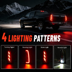 OKSIWA Upgraded Sequential LED Tail Lights for 1999-2002 Chevy Silverado 1500/2500 & 1999-2006 GMC Sierra 1500/2500/3500 with Start-Up Animation, Dynamic Turn Signals, Brake Light,Reverse Light(Smoked 2)-2