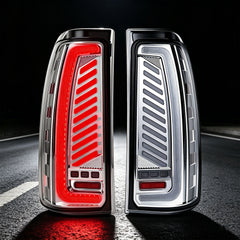 Sequential Clear LED Tail Lights with Startup Animation for 2003-2006 Chevy Silverado Plug & Play Waterproof-1