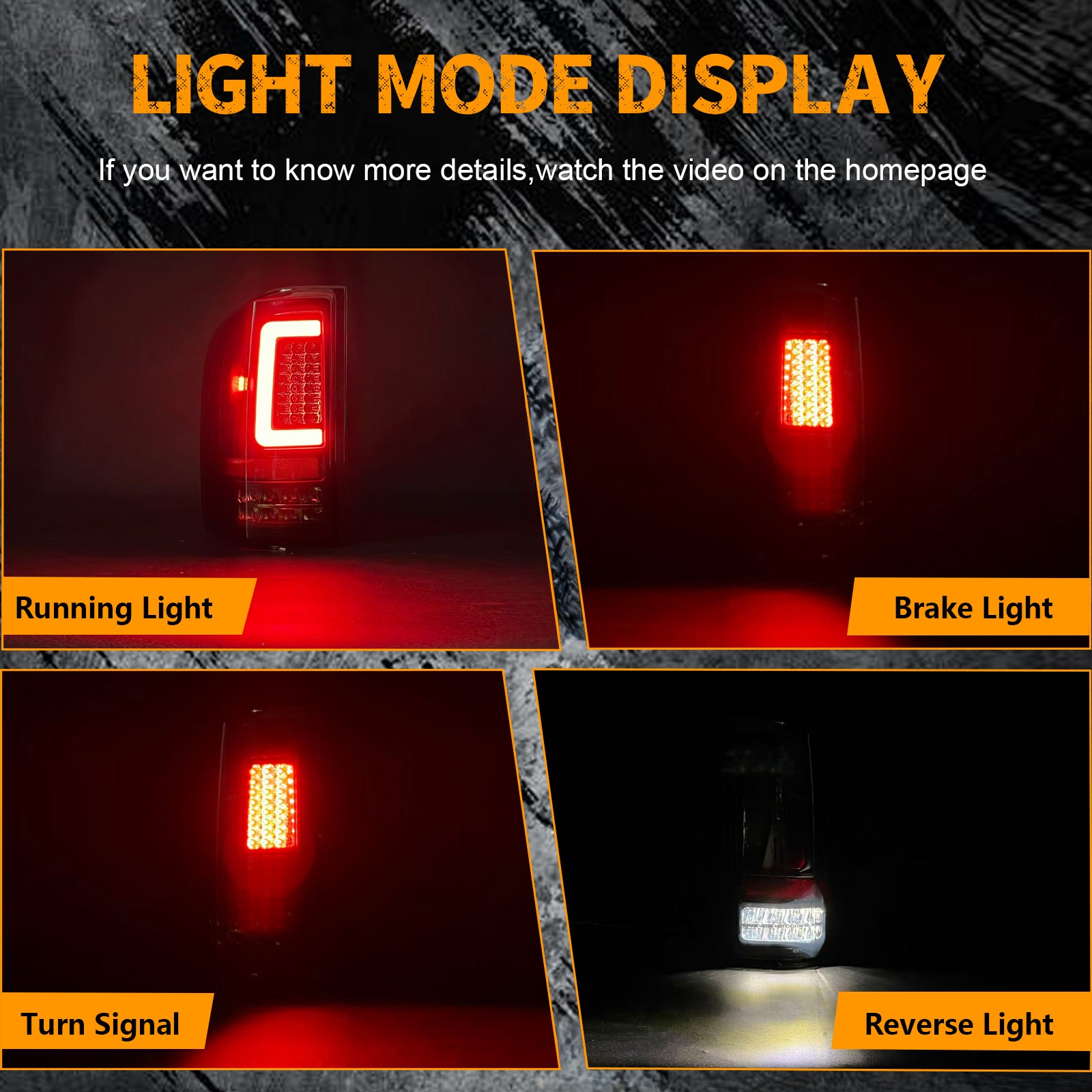 OKSIWA Upgrade Full LED Tail Lights for 2007-2013 Chevy Silverado 1500/2500HD/3500HD,Brighter & Safer, Smoke Lens Rear Lights, Easy Installation, Weather-Resistant-3