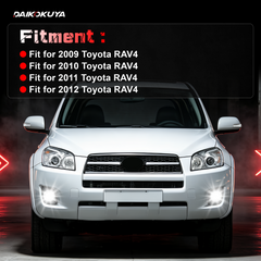 DOT Approved LED Fog Light for 2009–2012 Toyota RAV4, Plug & Play, 1 Pair-2