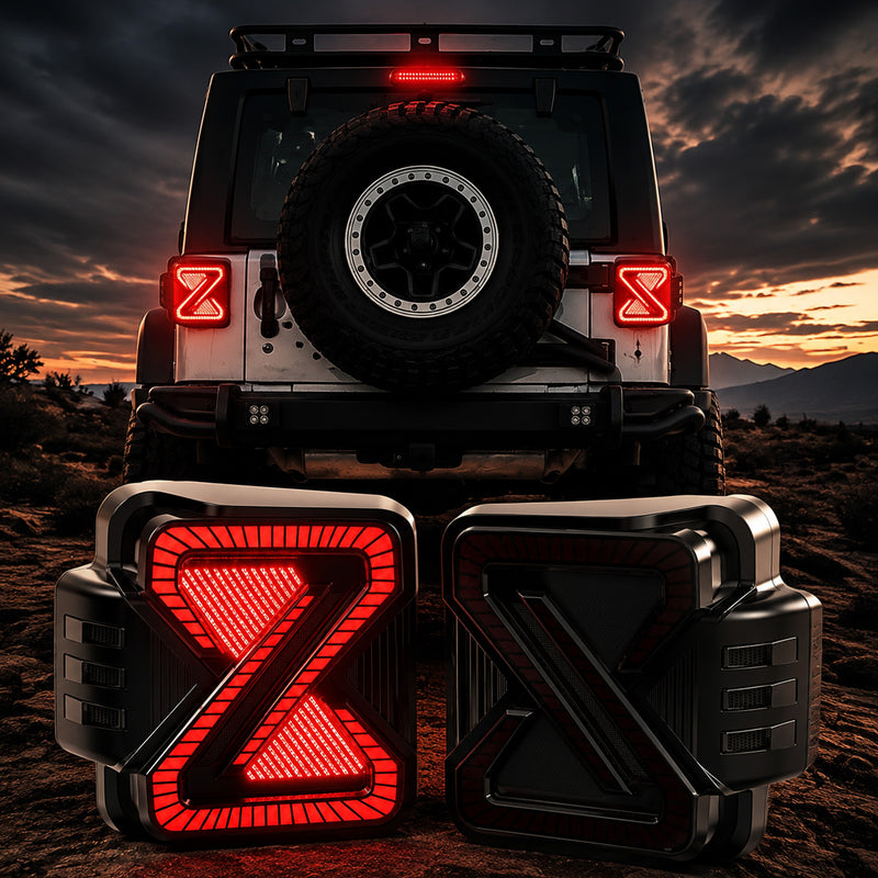 LED Tail Lights For 2007-2018 Jeep Wrangler JK JKU Sport/Sahara/Rubicon-1