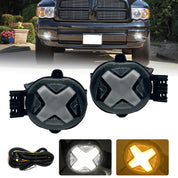 For Dodge 02-08 Ram 1500 03-09 Ram 2500 3500 04-06 Durango LED Fog Lights Lamps