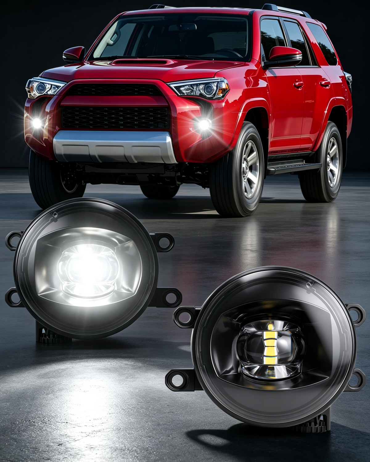 DOT Approved LED Fog Light with Lens for 2007–2014 Toyota Camry, 2009–2013 Corolla, 2006–2012 RAV4, 2012–2023 Tacoma & 2010–2013 Lexus RX350/RX450h, 2013–2015 ES350/ES300h/GS350