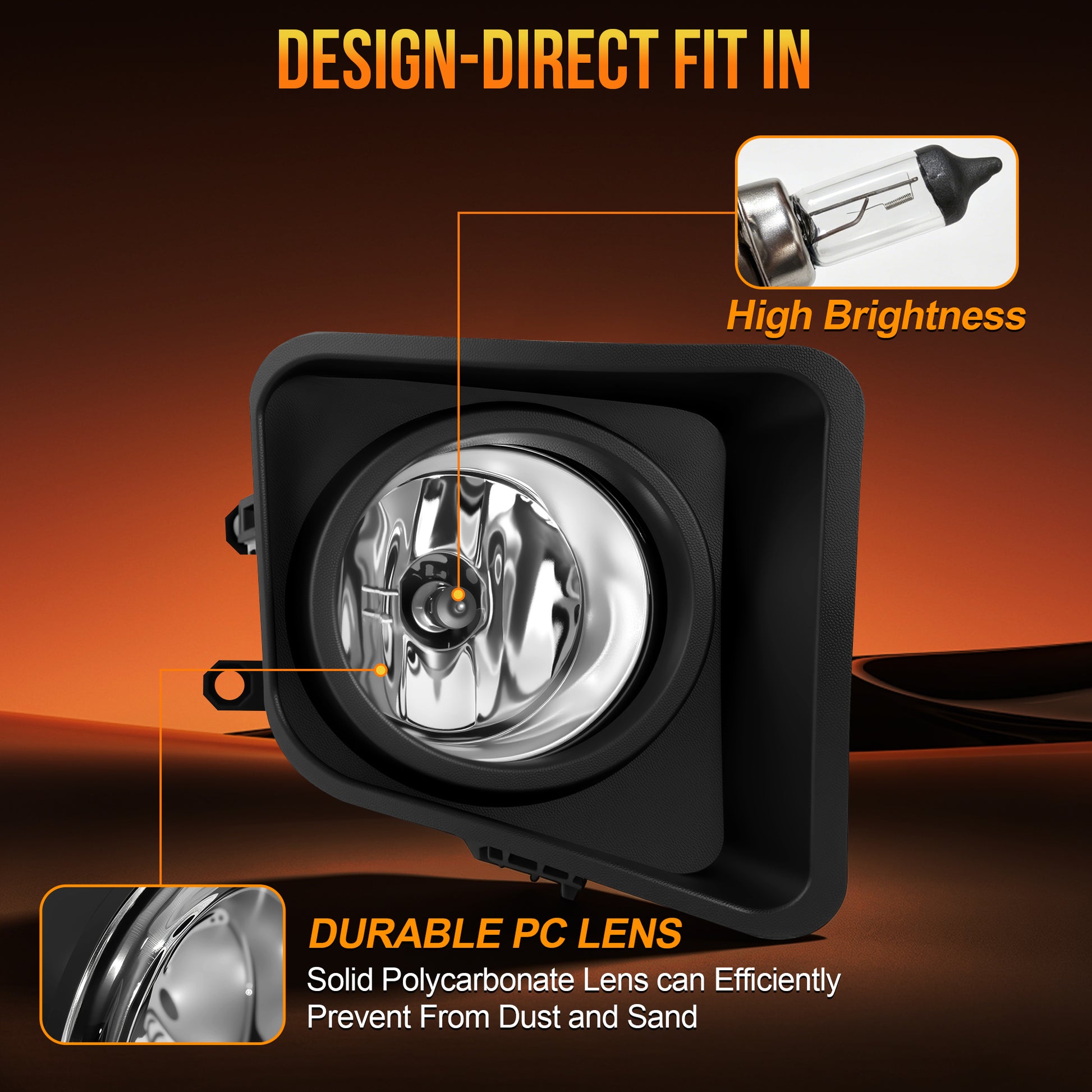 DOT approved Halogen Fog Light for 2014–2021 Toyota Tundra-5