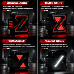 LED Tail Lights For 2007-2018 Jeep Wrangler JK JKU Sport/Sahara/Rubicon-2