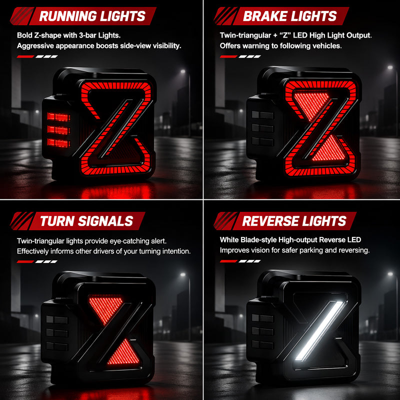LED Tail Lights For 2007-2018 Jeep Wrangler JK JKU Sport/Sahara/Rubicon-2
