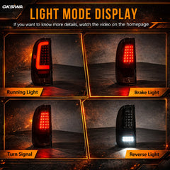 OKSIWA C-Shape Full LED Tail Lights for 2008-2016 Ford F250/ F350/ F450 Super Duty, High-Brightness Brake & Rear Lights, Tail Lamp Replacement for Truck, Oem Design,WaterProof-2