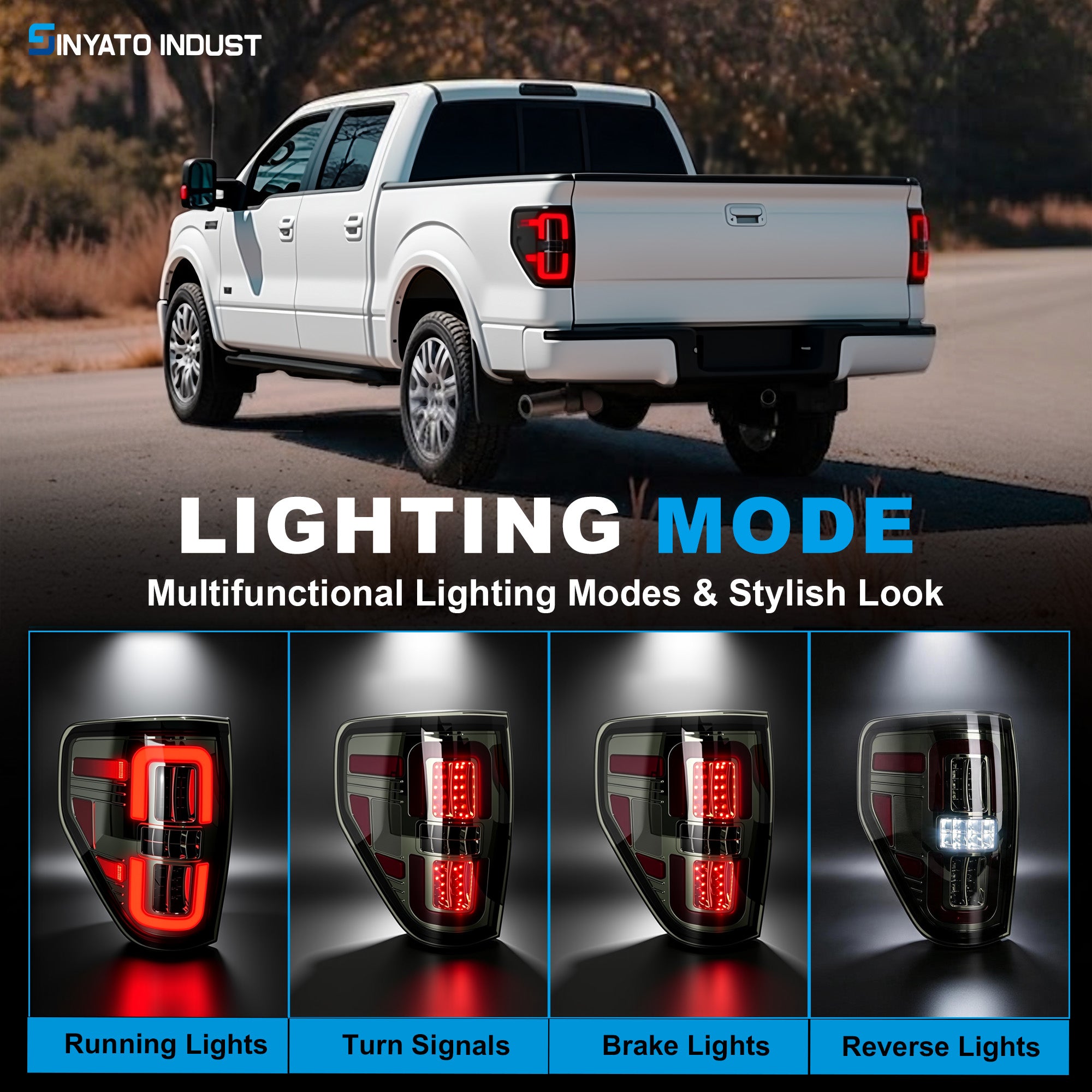 LED Tail Lights for 2009-2014 Ford F-150 Plug and play-2