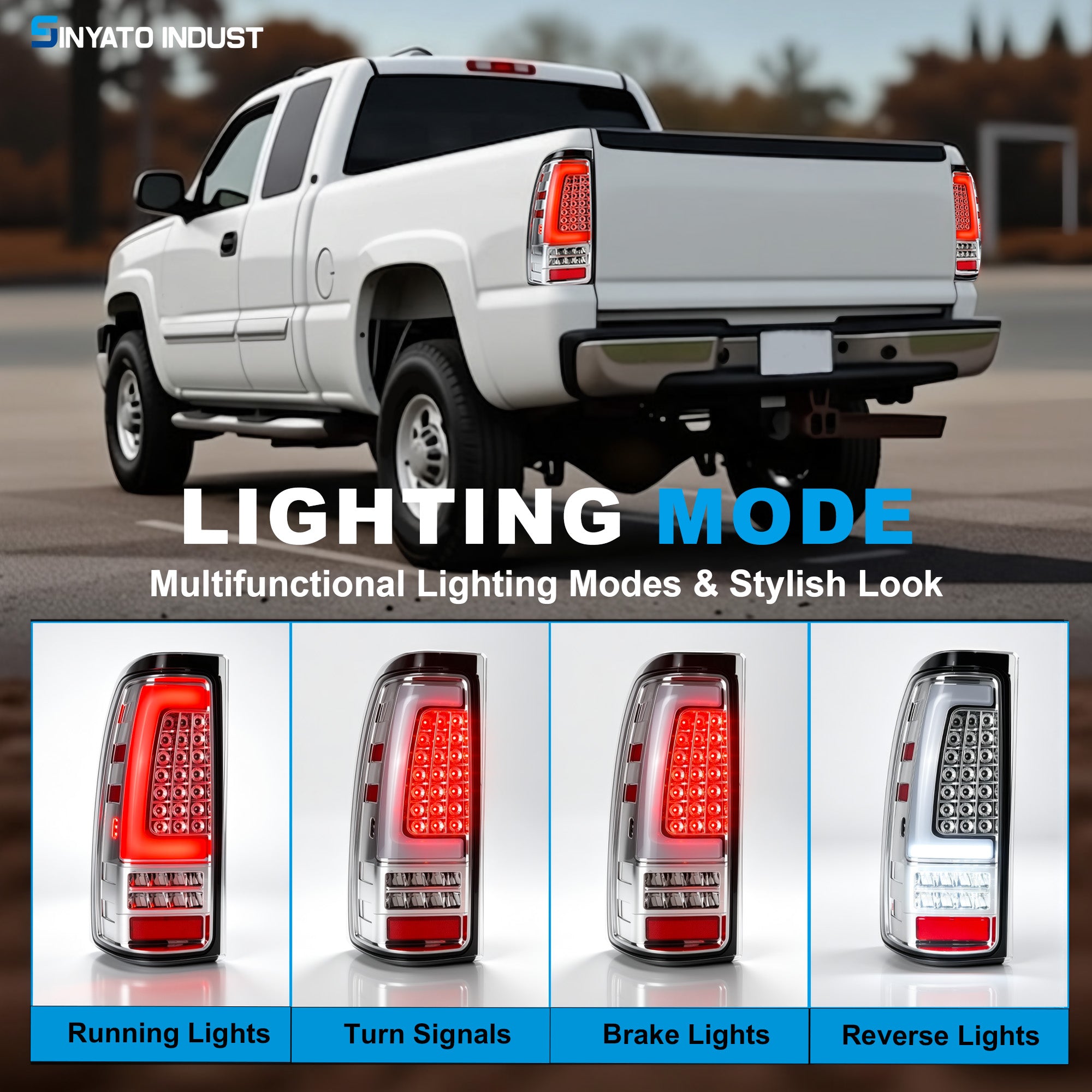 LED Tail Light for 2003–2006 Chevy Silverado,Plug and play-2