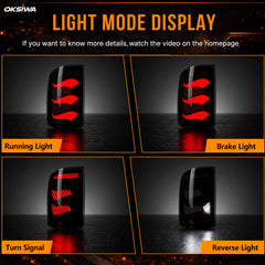 LED Tail Lights for 2007-2013 GMC Sierra 1500/2500HD/3500HD Waterproof Plug & Play-2