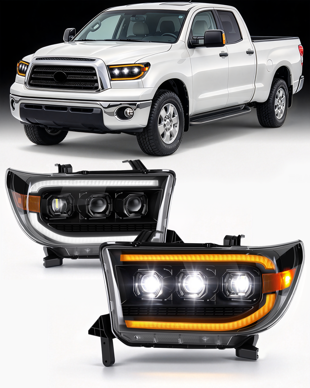 LED Headlights for 2007-2013 Toyota Tundra, 2008-2021 Sequoia-1