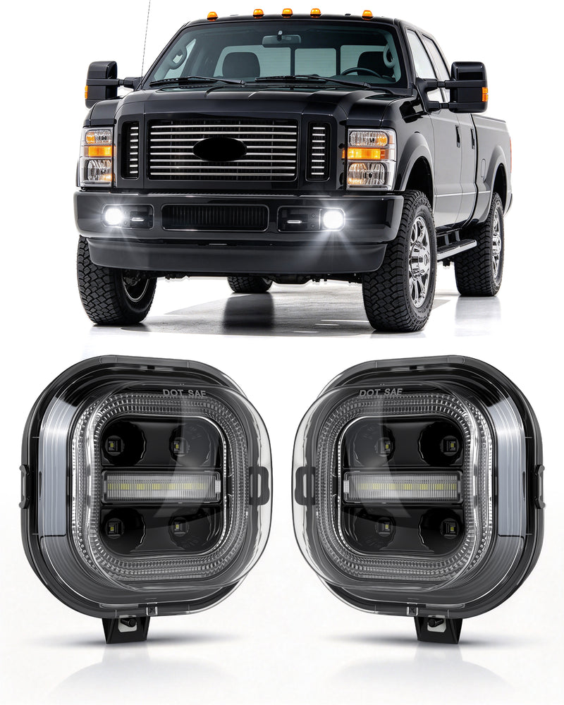 DOT Approved LED Fog Lights for 1999-2016 Ford F250 F350 F450 F550 Super Duty-1