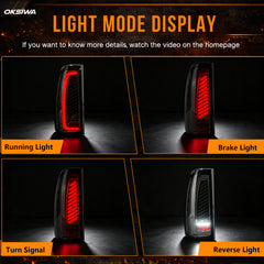 Animated Sequential Smoked LED Tail Lights for 2003-2006 Chevy Silverado Plug & Play-2