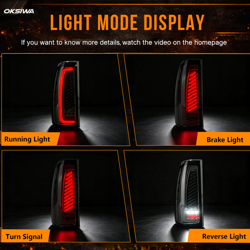 Animated Sequential Smoked LED Tail Lights for 2003-2006 Chevy Silverado Plug & Play-2