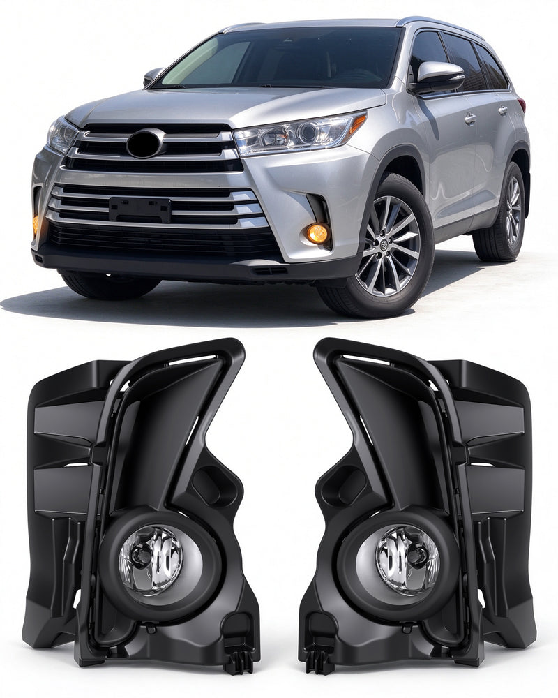 DOT Approved Halogen Fog Light for 2017-2019 Toyota Highlander-1