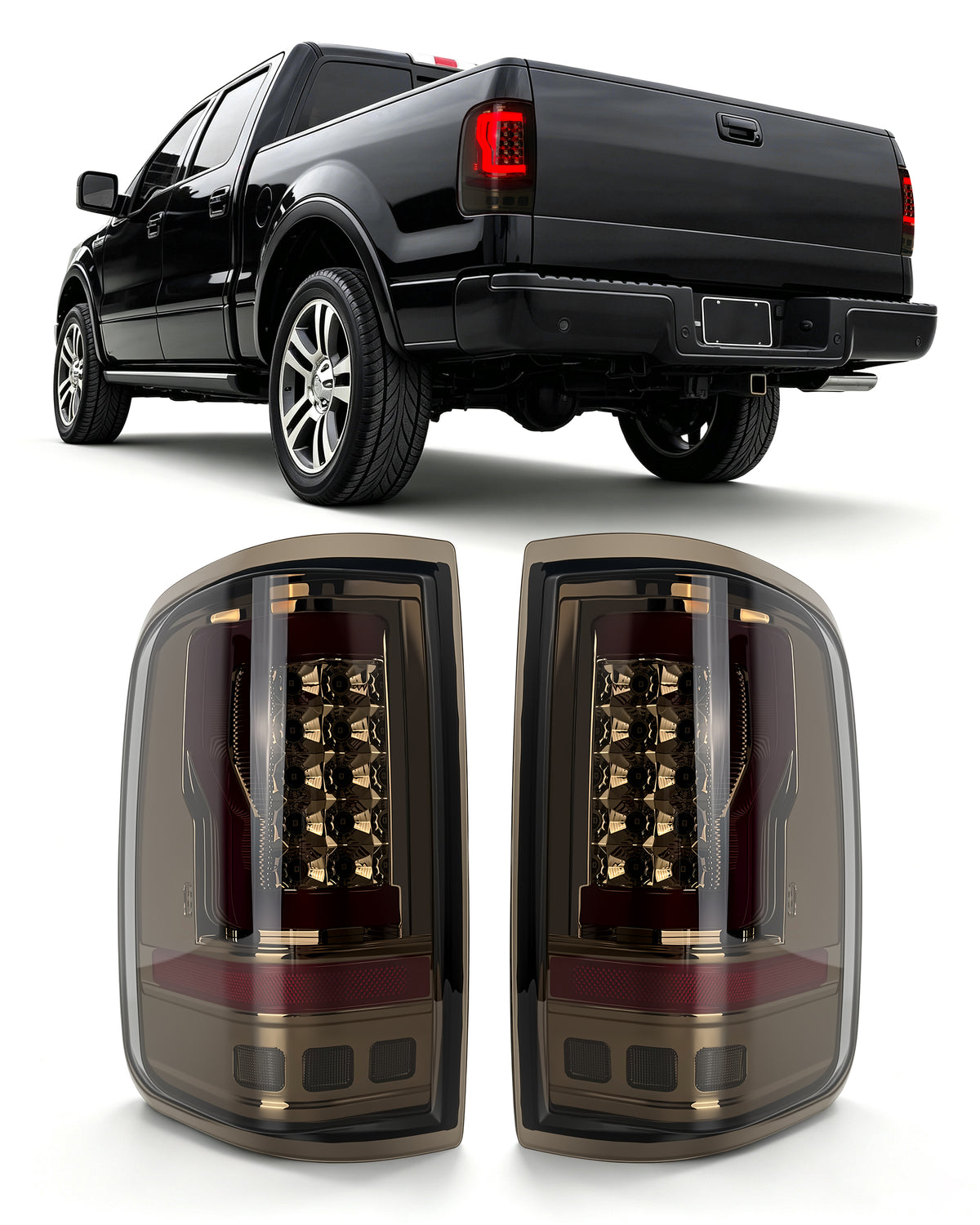 Full LED Tail Lights Compatible With 2004–2008 Ford F-150