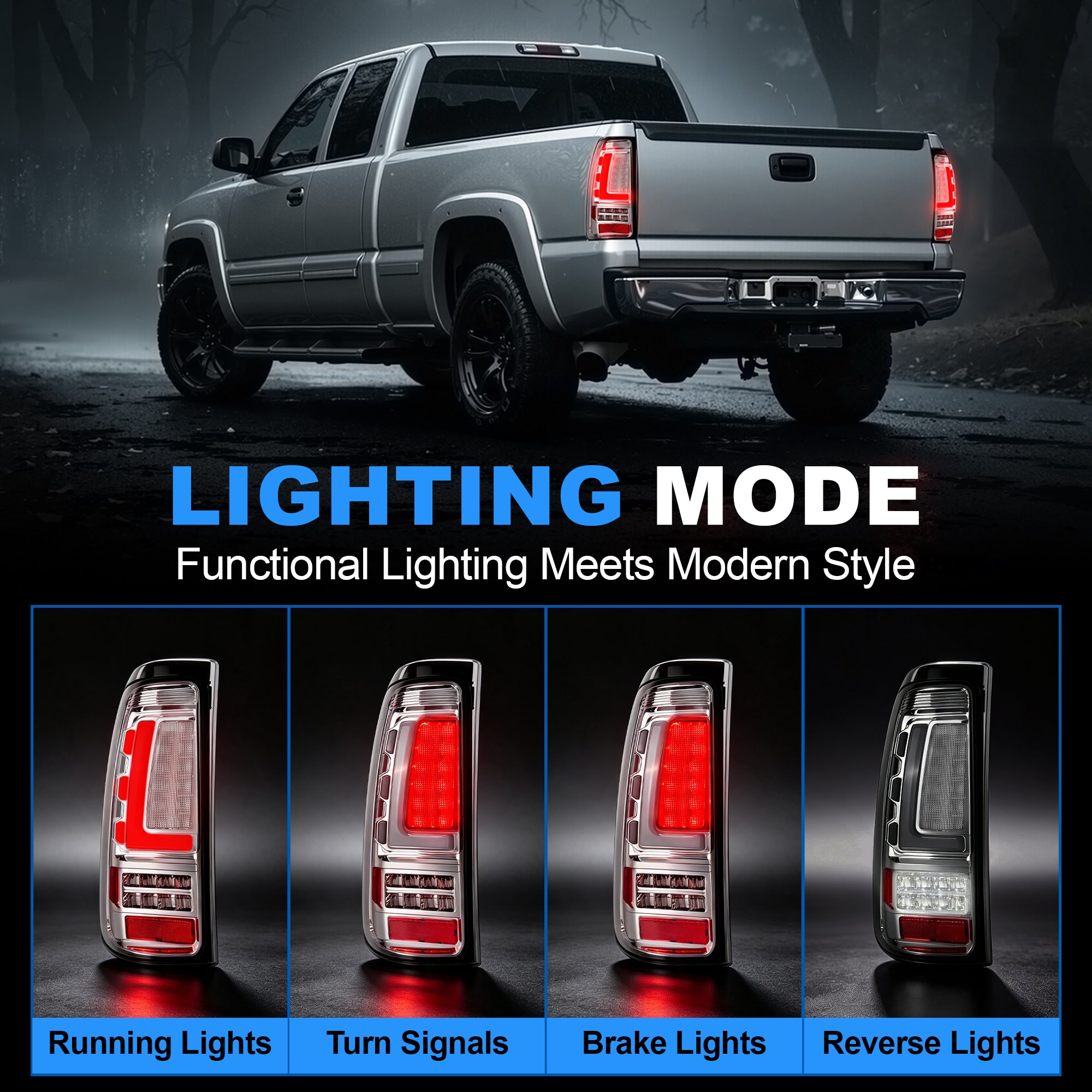 LED Tail Light for 2003–2006 Chevy Silverado,Plug and play-2