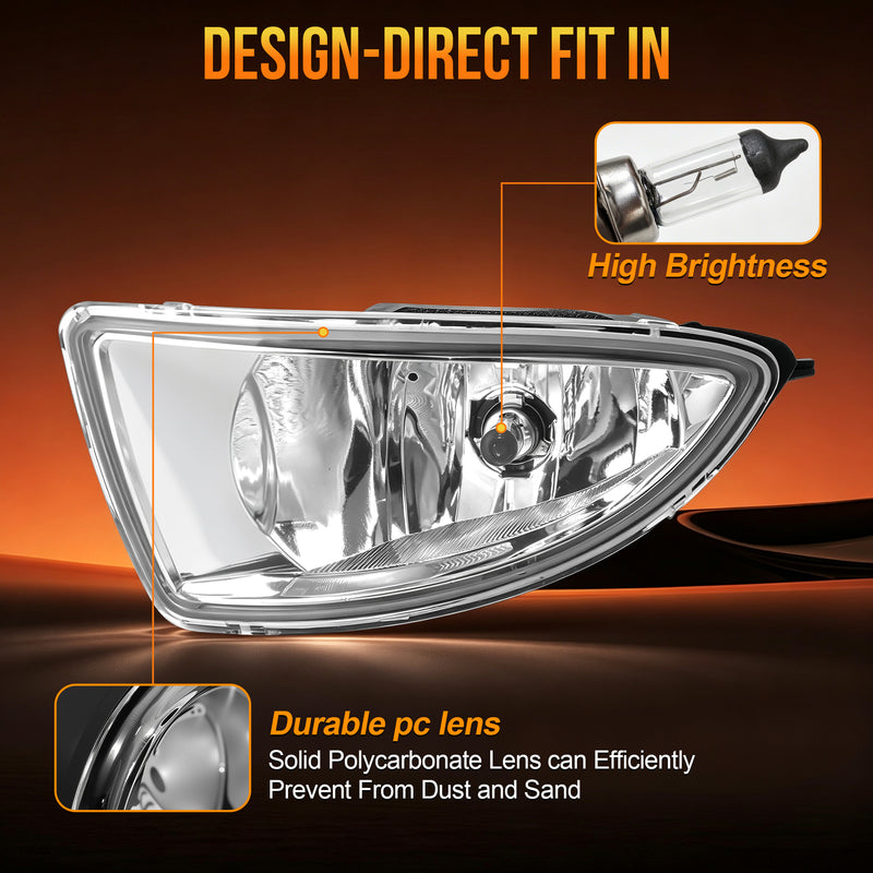 DOT Approved Halogen Fog Light for 2004–2005 Honda Civic Coupe & Sedan,  1 Pair-4