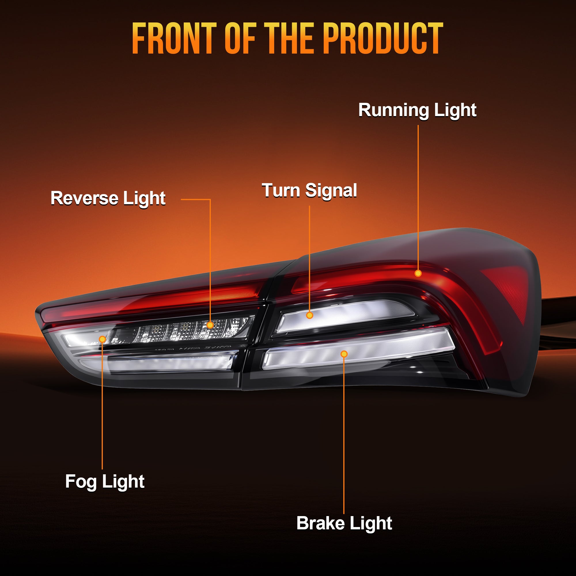 LED Tail Lights with Integrated Rear Fog Light for 2018-2022 Maserati Ghibli Waterproof Plug & Play 1 Pair-4