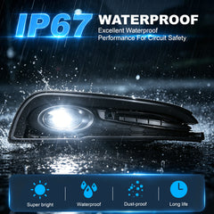 OKSIWA LED Fog Lights Fit for 2013 2014 2015 Honda Civic 4-Door Sedan, Front Bumper Driving Light Kit, Fog Lamps Replacement with Wiring Harness,Clear Lens,Plug and Play-6