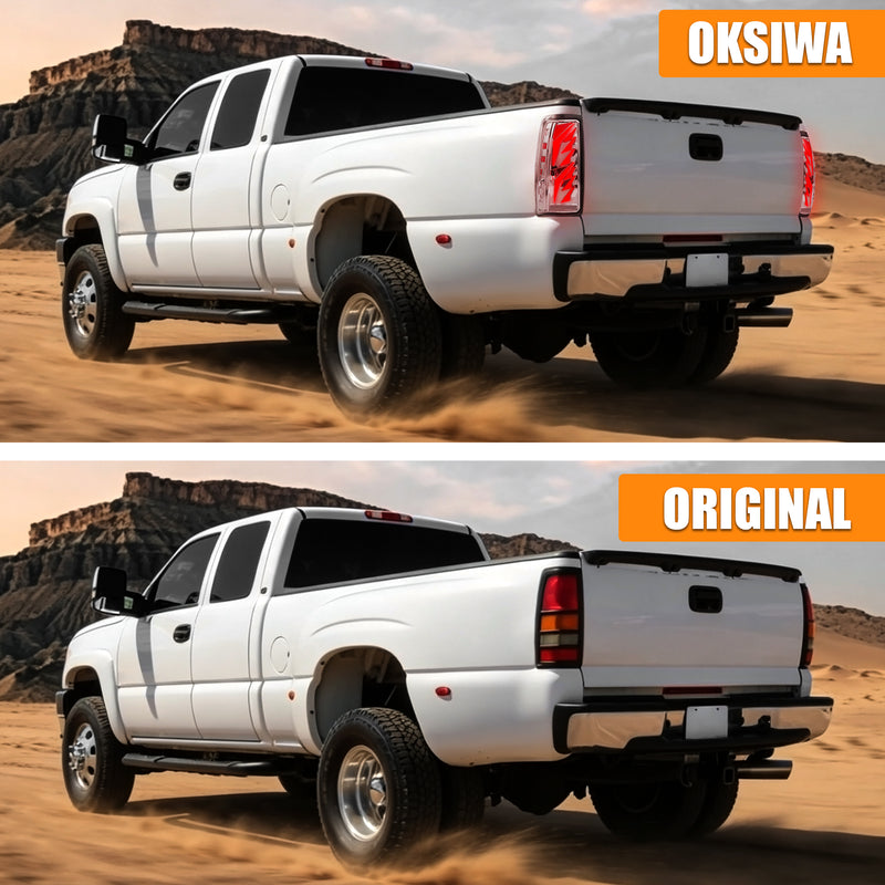 Sequential Clear LED Tail Lights with Startup Animation for 2003-2006 Chevy Silverado Plug & Play Waterproof-6