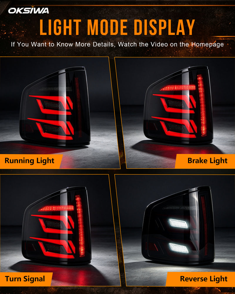 Sequential LED Tail Lights for 1994-2004 Chevy S10, GMC Sonoma, 1996-2000 Isuzu Hombre-2