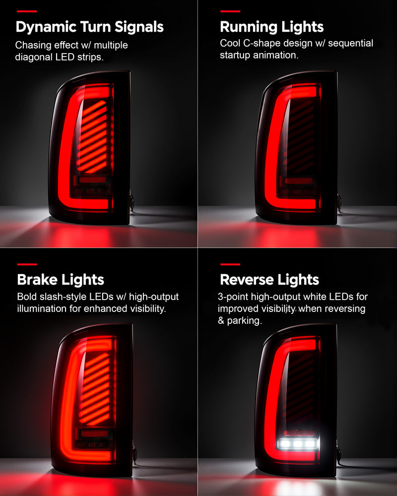 Sequential LED Tail Light for 2009-2018 Dodge Ram 1500 2500 3500 & 2019-2020 Ram 1500 Classic-2