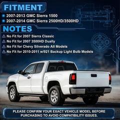 LED Tail Lights for 2007-2013 GMC Sierra 1500/2500HD/3500HD Waterproof Plug & Play-3
