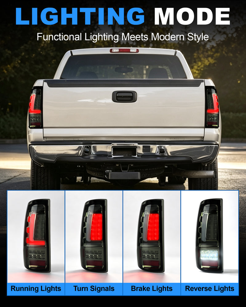 LED Tail Light for 2003–2006 Chevy Silverado,Plug and play-2