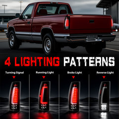 LED Tail Lights for 1988-1998 Chevy GMC C/K Sierra, 92-99 Suburban Yukon, 95-99 Tahoe,Blazer,Cadillac Escalade Plug & Play-2