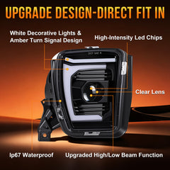 DOT Approved Sequential LED Fog Lights with Startup Animation for 2013-2018 Ram 1500 Clear Lens IP67 Waterproof Plug & Play 1 Pair-5