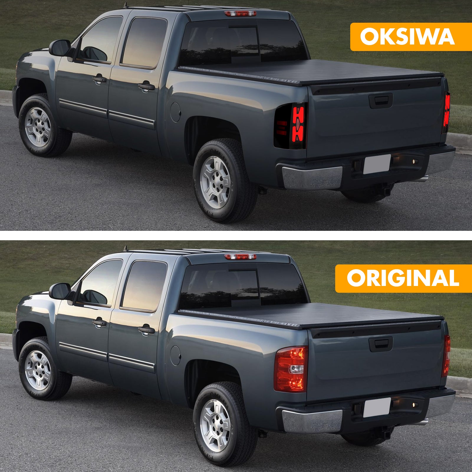 Oksiwa Tail Light Assembly Smoke Lens  for 2007-2013 Chevy Silverado 1500 2500HD 3500HD