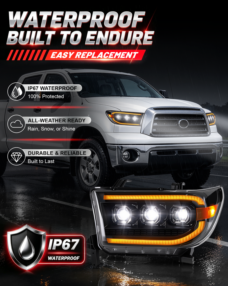 LED Headlights for 2007-2013 Toyota Tundra, 2008-2021 Sequoia-7