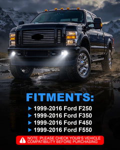 DOT Approved LED Fog Lights for 1999-2016 Ford F250 F350 F450 F550 Super Duty-2