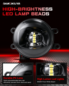 DOT Approved LED Fog Light with Lens for 2007–2014 Toyota Camry, 2009–2013 Corolla, 2006–2012 RAV4, 2012–2023 Tacoma & 2010–2013 Lexus RX350/RX450h, 2013–2015 ES350/ES300h/GS350-2