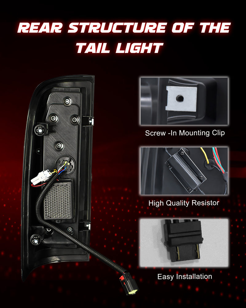 OKSIWA Full LED Tail Lights for Chevrolet Colorado 2015-2022 Rear Light Assembly, Running Lights,Turn Signals, Brake Lights, Reverse Lights, Driver & Passenger Side - Smoked-5