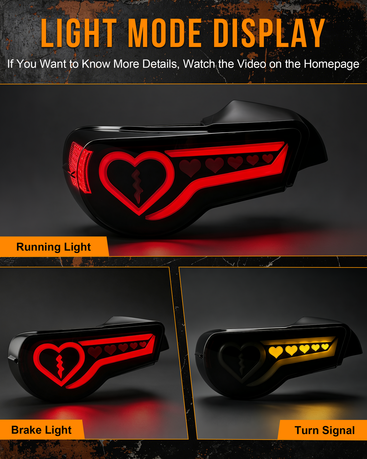 Sequential LED Tail Lights for 2013-2020 Toyota 86/Subaru BRZ,13-16 Scion FR-S