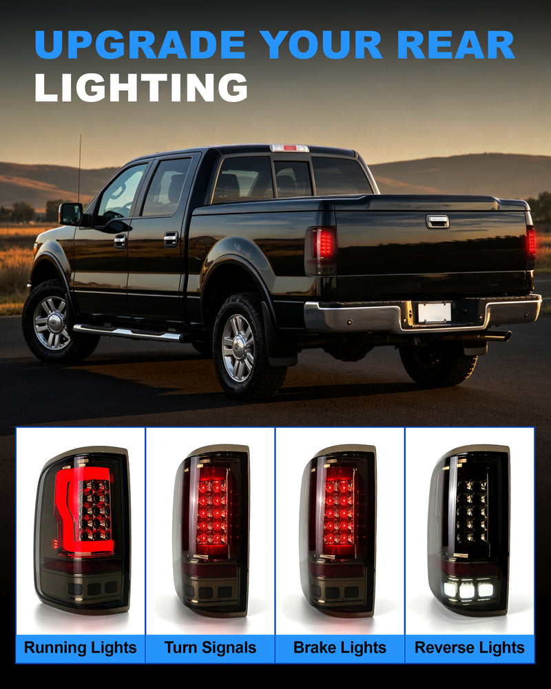 Full LED Tail Lights Compatible With 2004–2008 Ford F-150-2