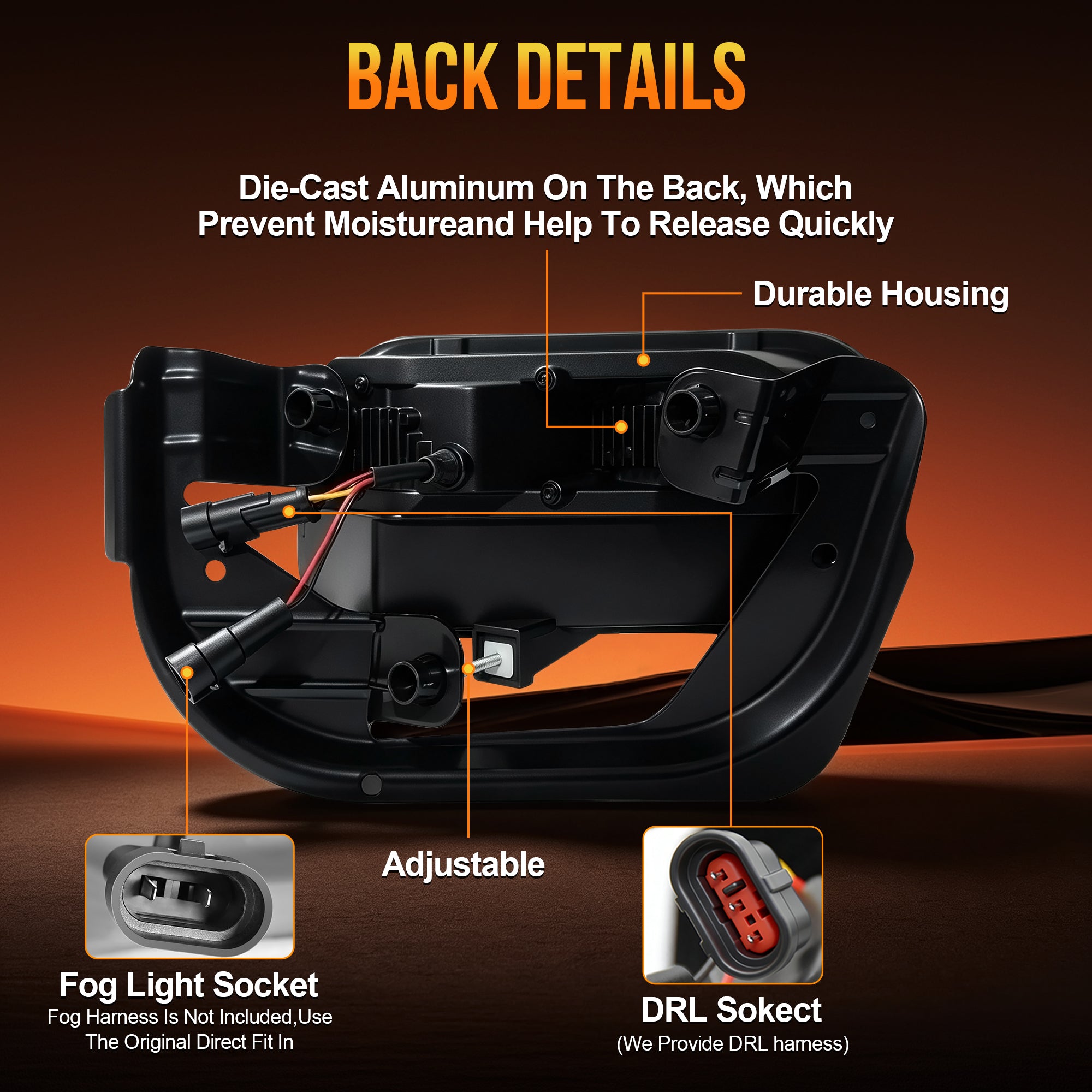 DOT Approved LED Fog Light with DRL for 2009–2012 Ram 1500, 2010–2018 Ram 2500 & 3500, 1 Pair-5