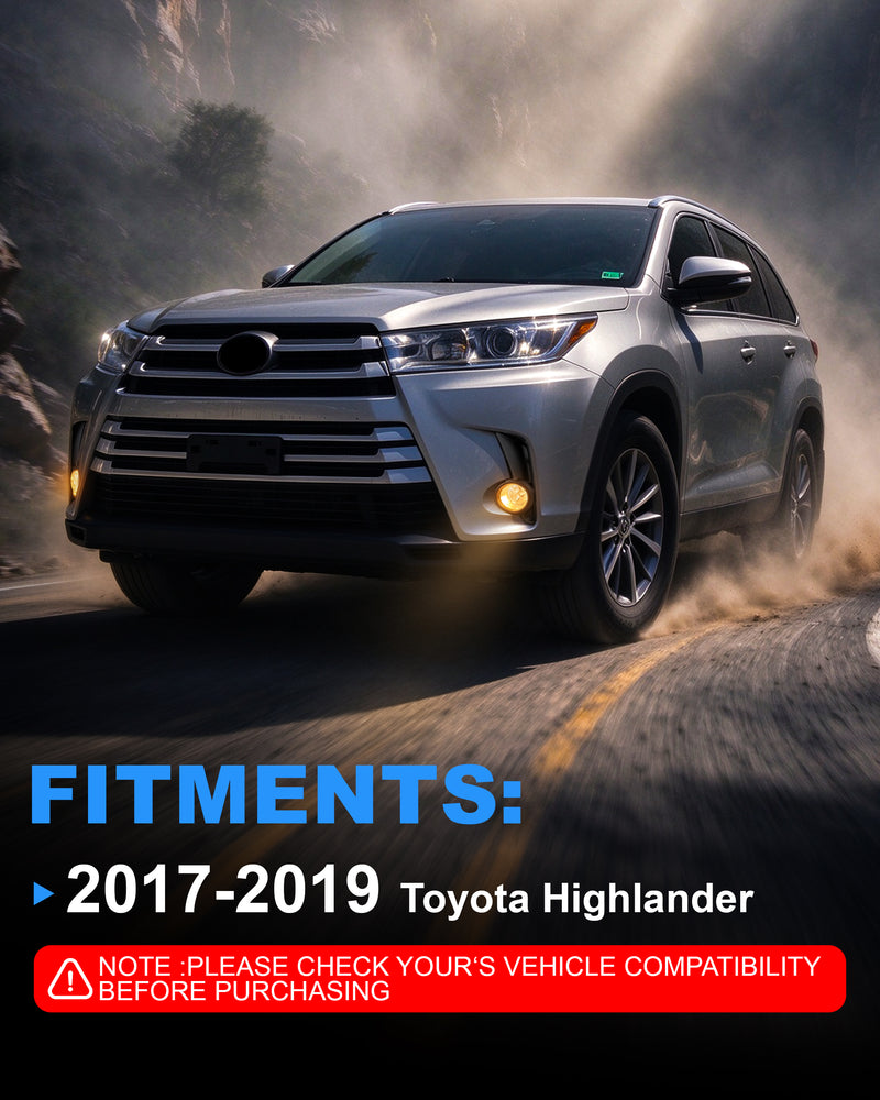 DOT Approved Halogen Fog Light for 2017-2019 Toyota Highlander-2