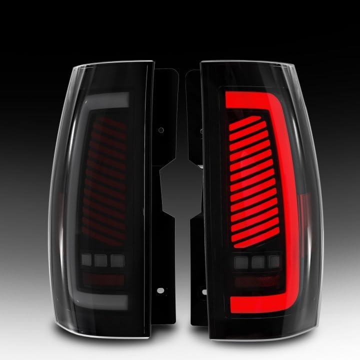Animated Sequential Smoked LED Tail Lights for 2007-2014 Chevy Tahoe Suburban & GMC Yukon XL Denali Plug & Play