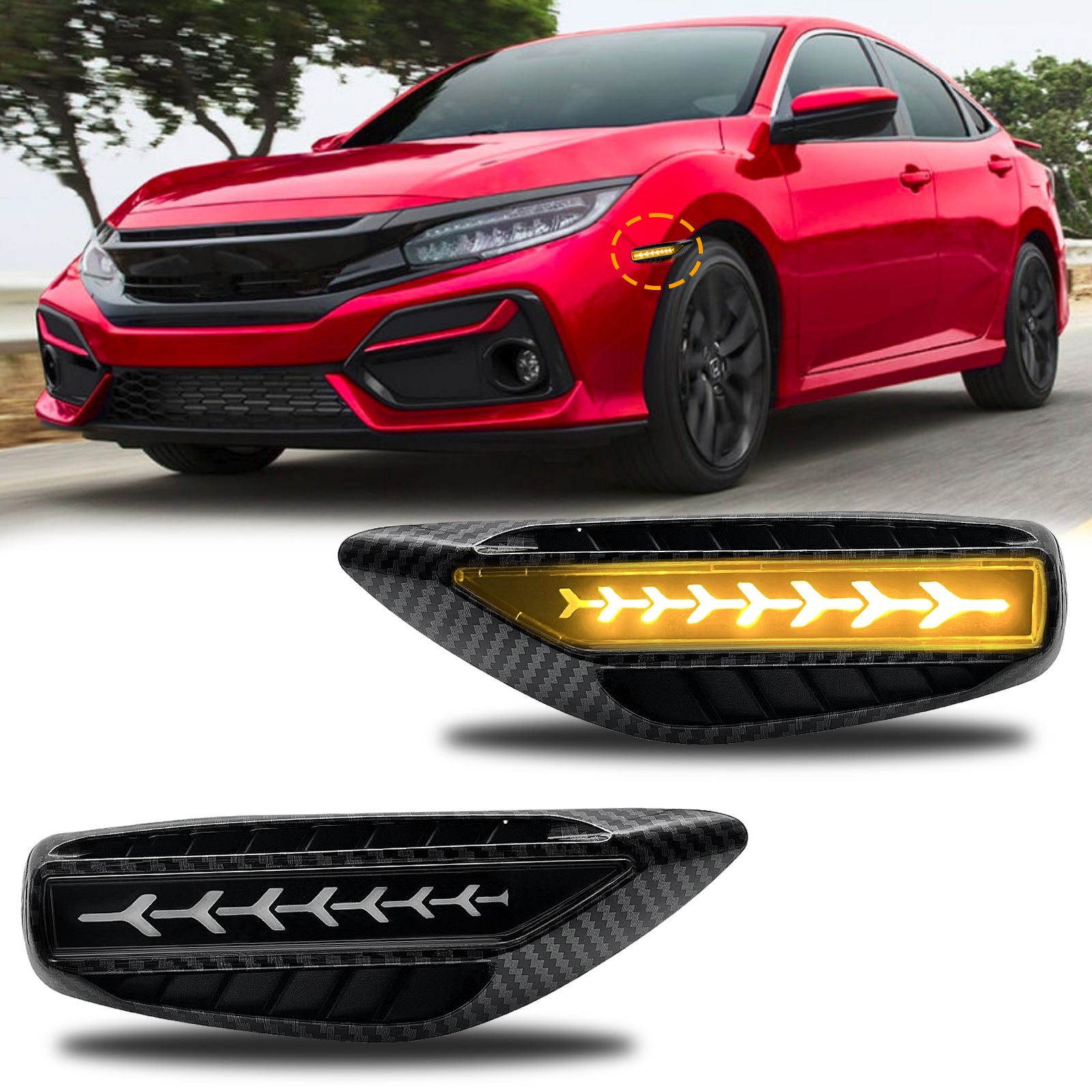 LED Turn Signal Side Marker Lights Lamps For Car and Truck Toyota Honda Nissan