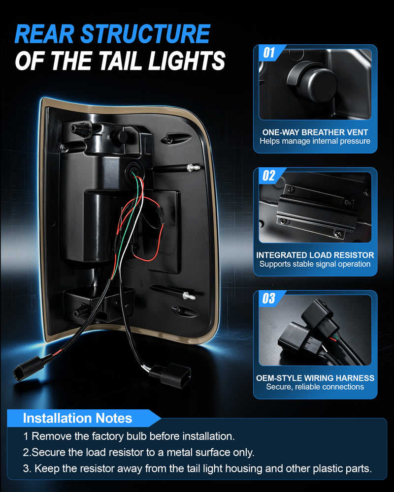 Full LED Tail Lights Compatible With 2004–2008 Ford F-150-3