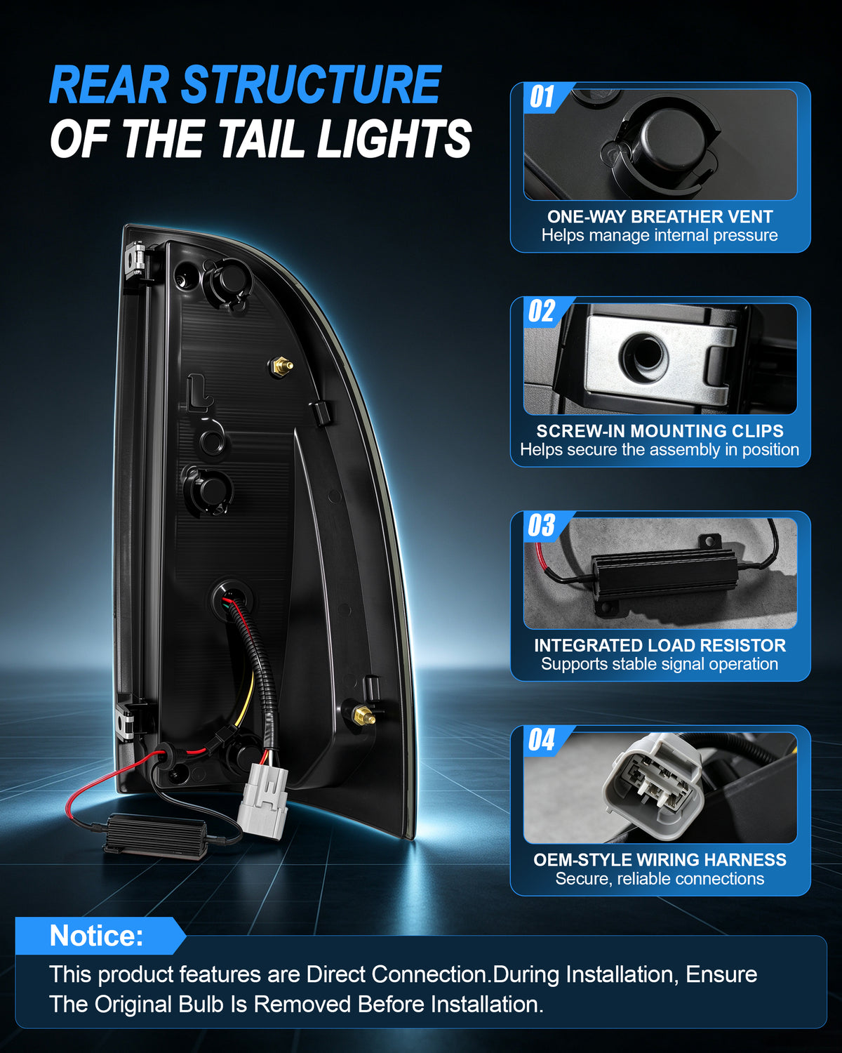 Full LED Tail Light for 2005-2015 Toyota Tacoma 2nd Gen-4