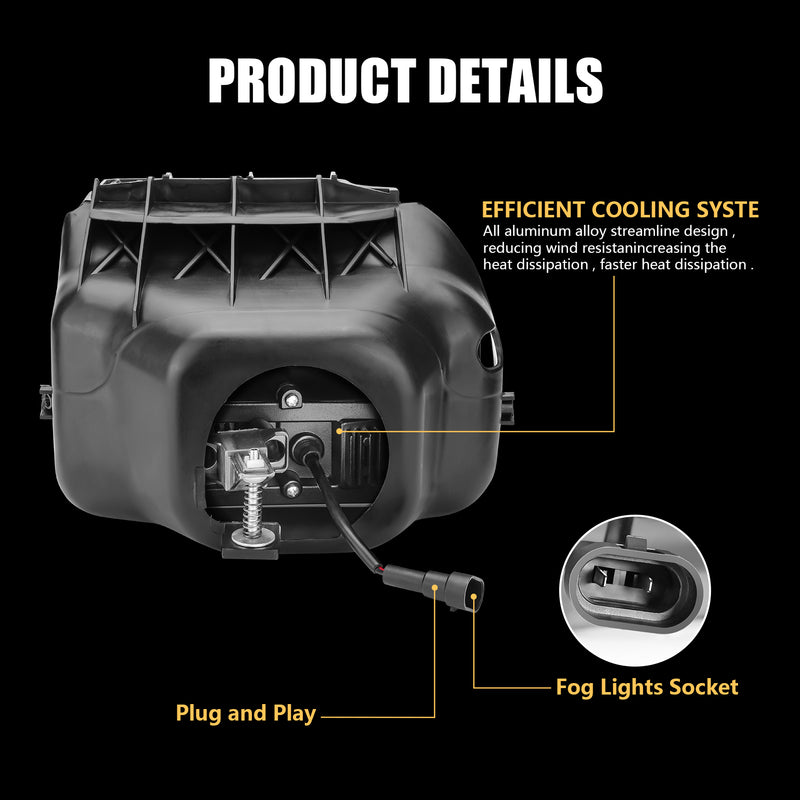 DOT Approved LED Fog Lights with Clear Lens for 2003-2006 Chevy Silverado & 2002-2006 Avalanche  Plug & Play-4