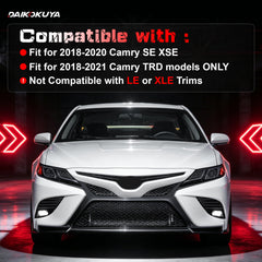 Full LED Fog Light Assembly for 2018–2020 Toyota Camry, Direct Replacement Plug & Play Upgrade, 1 Pair, Black Housing-3