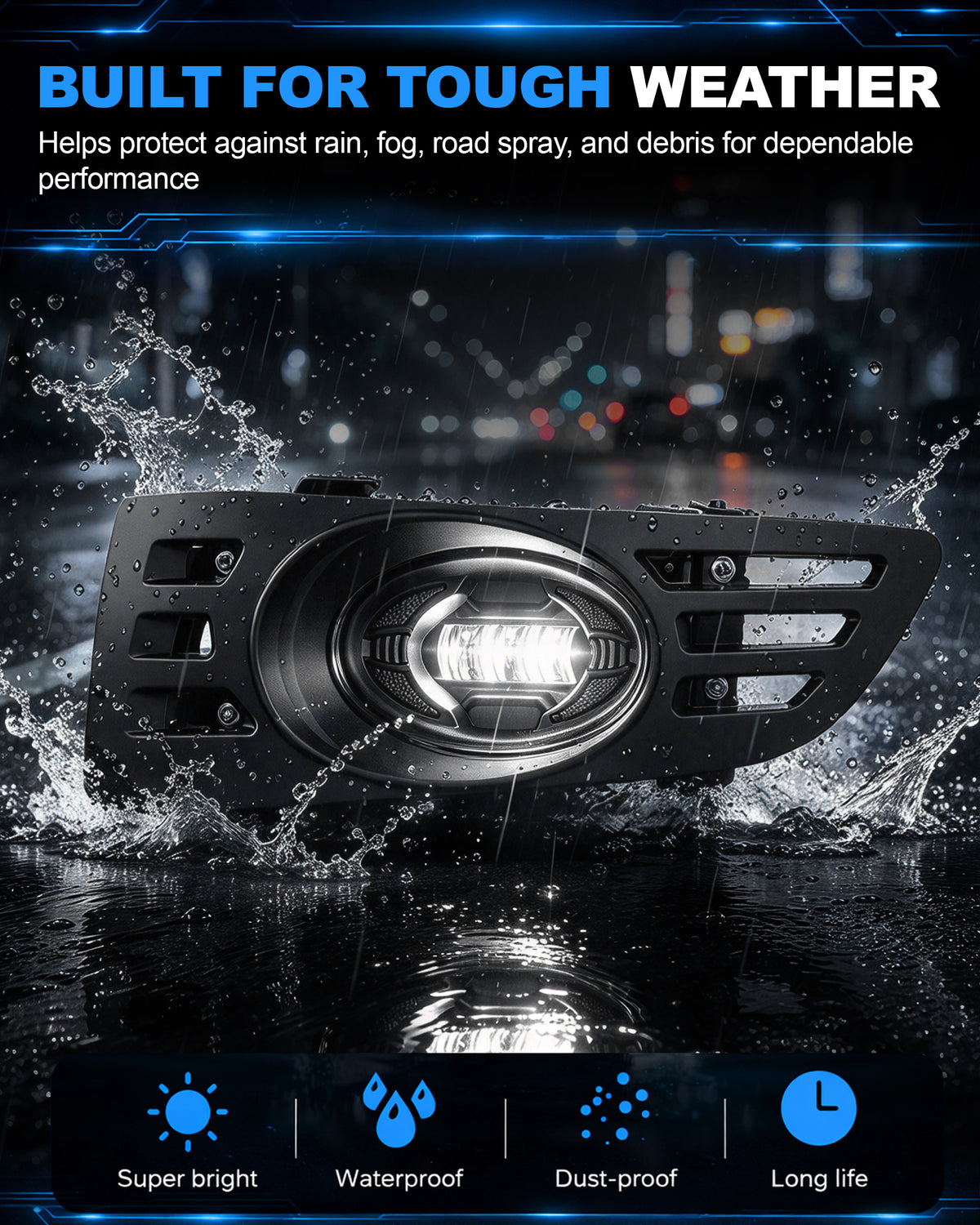 DOT approved LED Fog Lights for  2003-2005 Honda Accord 2 Door Coupe-6